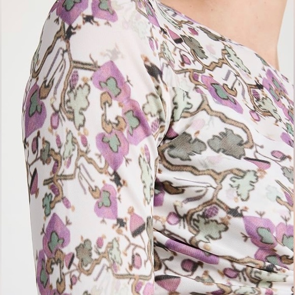 Isabel Marant Jinea cropped twisted printed jersey top - Picture 4 of 7